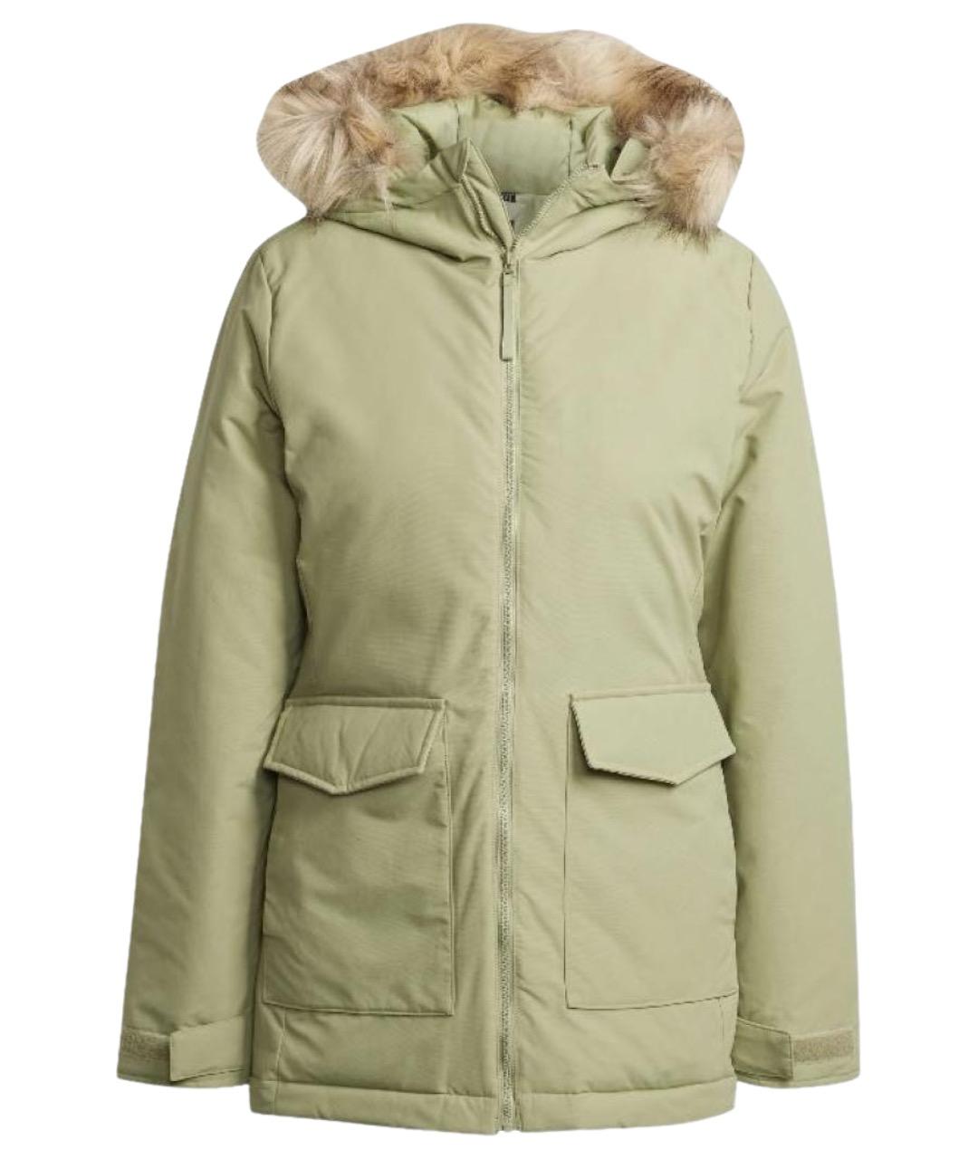 ADIDAS Зеленая полиамидовая парка, фото 1