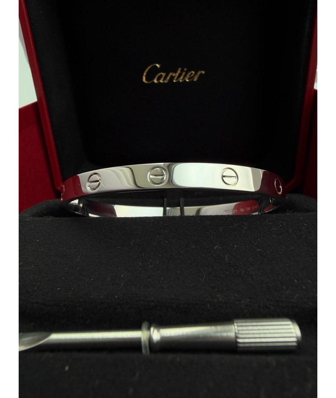 CARTIER Серебрянный браслет из белого золота, фото 3