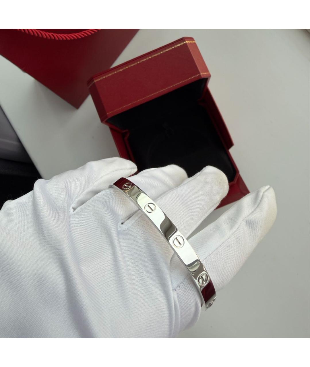 CARTIER Серебрянный браслет из белого золота, фото 5