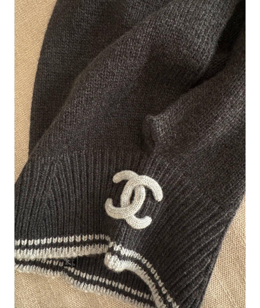 CHANEL Антрацитовый кашемировый капюшон, фото 2