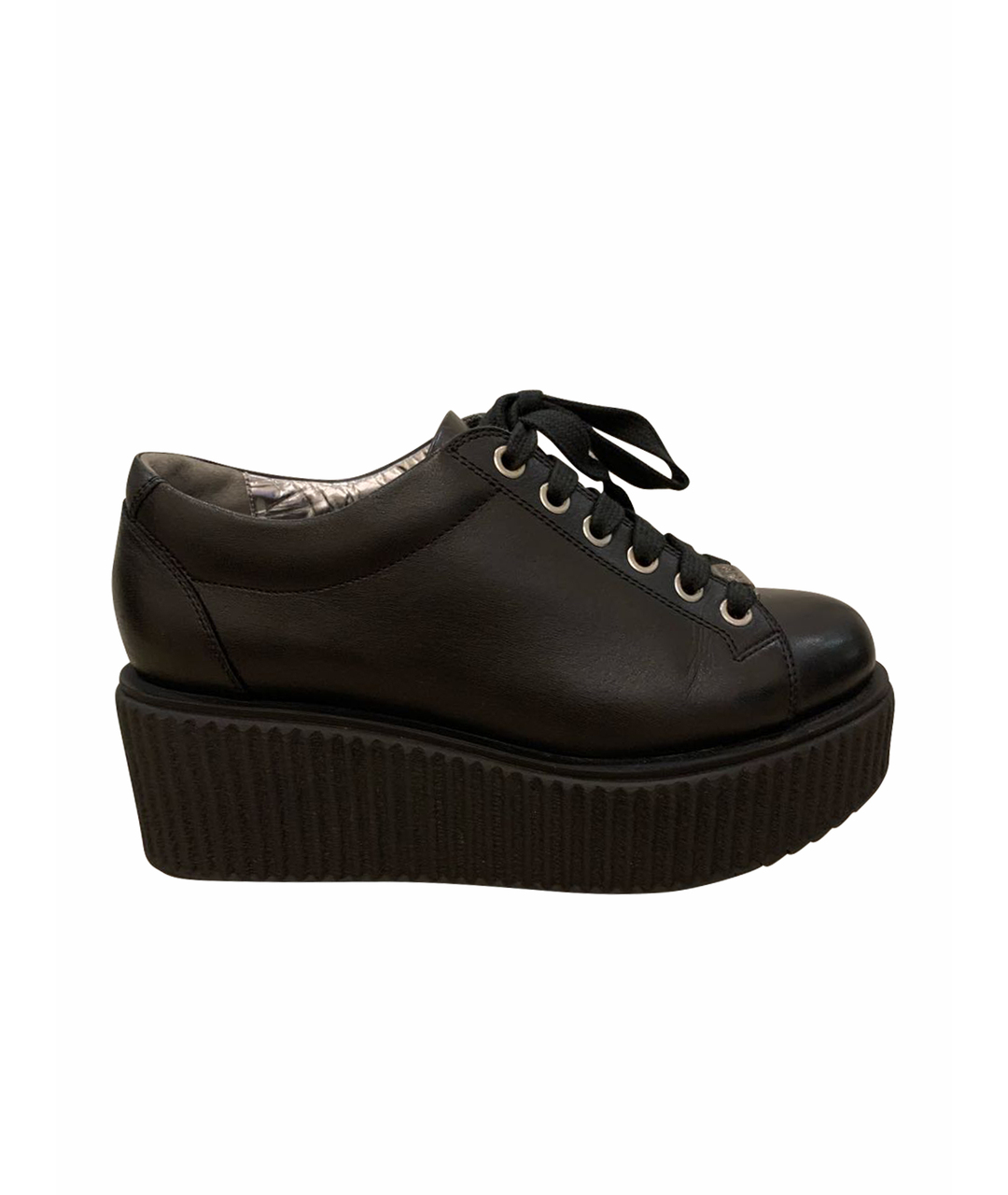 KARL LAGERFELD Черные кожаные ботинки, фото 1