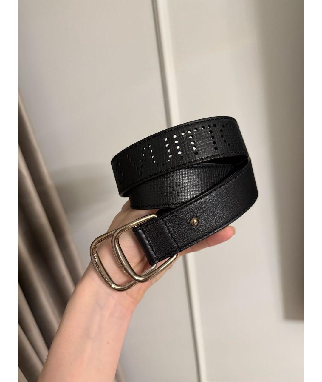 LOUIS VUITTON Черный кожаный ремень, фото 2