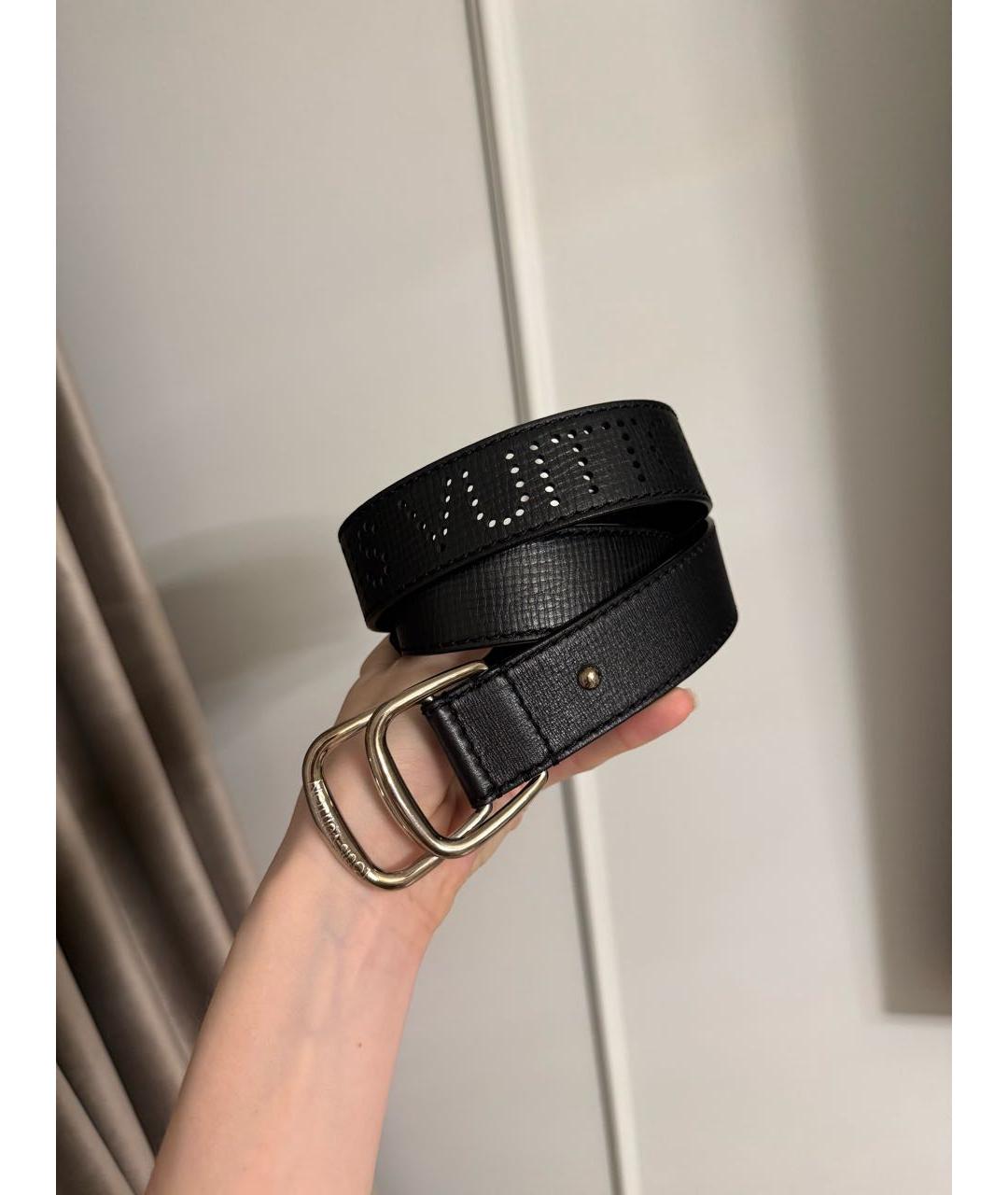 LOUIS VUITTON Черный кожаный ремень, фото 3