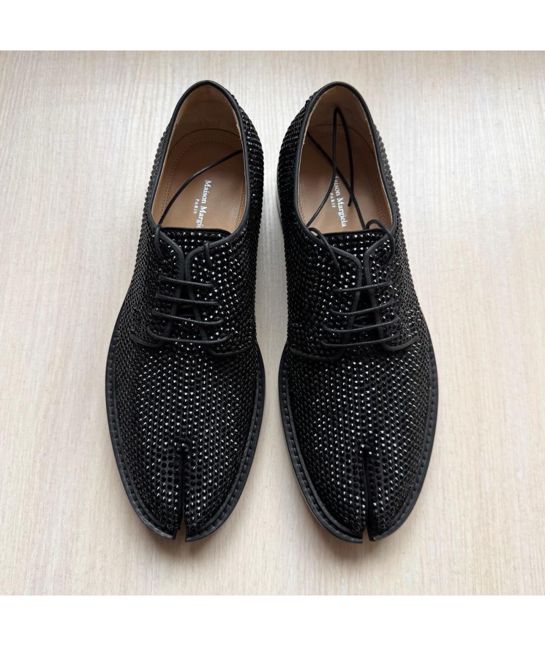 MAISON MARGIELA Черные кожаные ботинки, фото 6