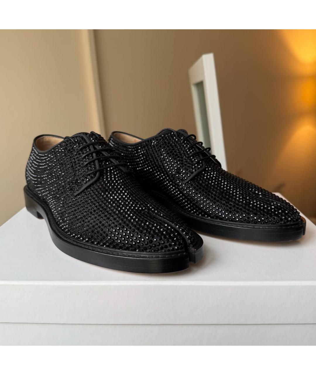 MAISON MARGIELA Черные кожаные ботинки, фото 3