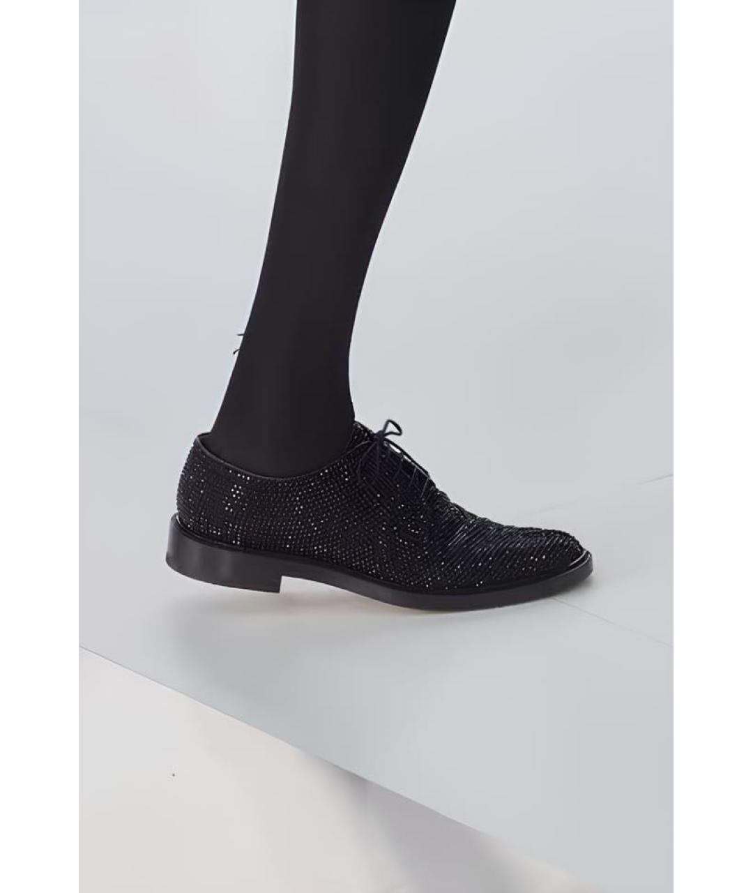 MAISON MARGIELA Черные кожаные ботинки, фото 8