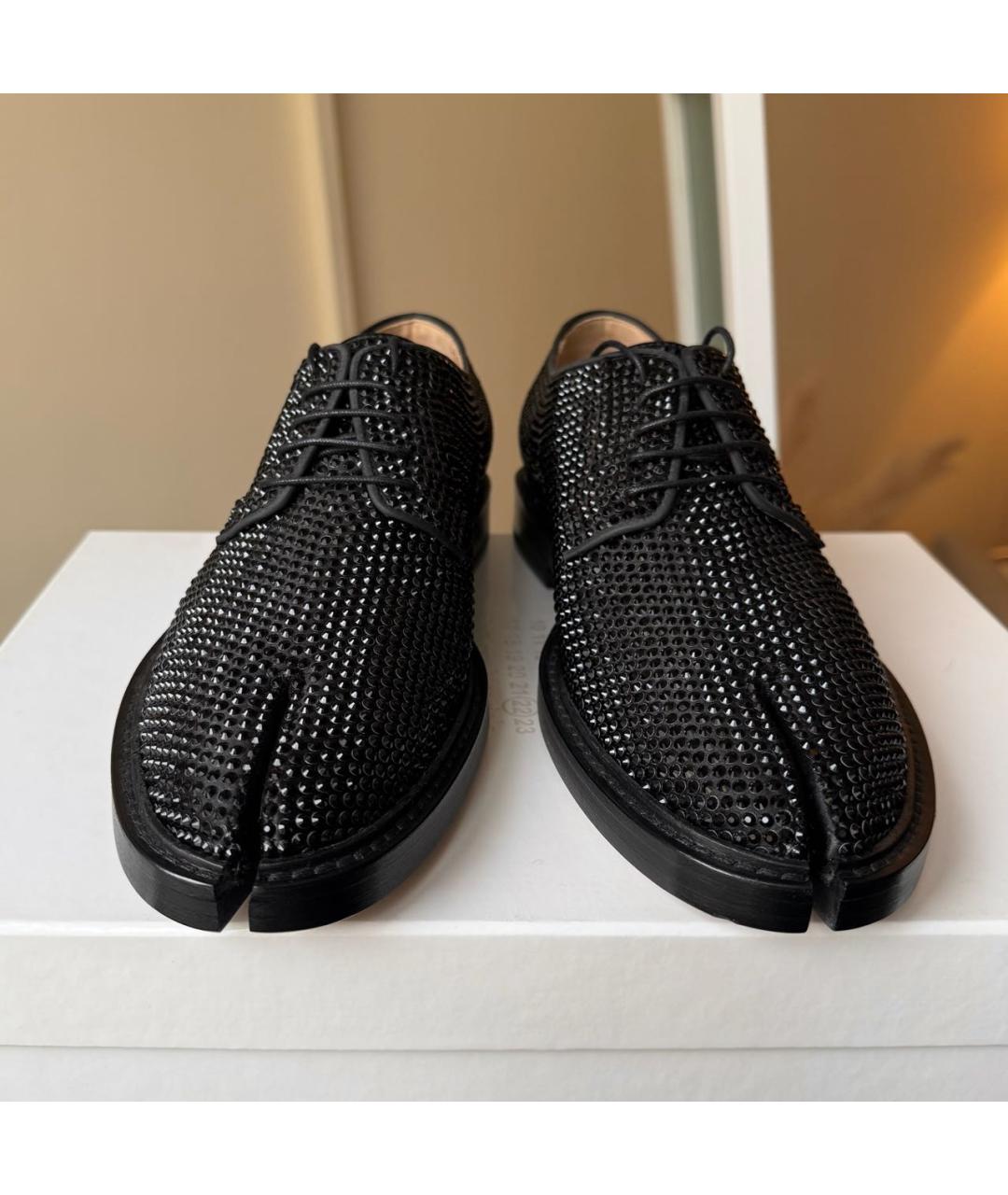 MAISON MARGIELA Черные кожаные ботинки, фото 2