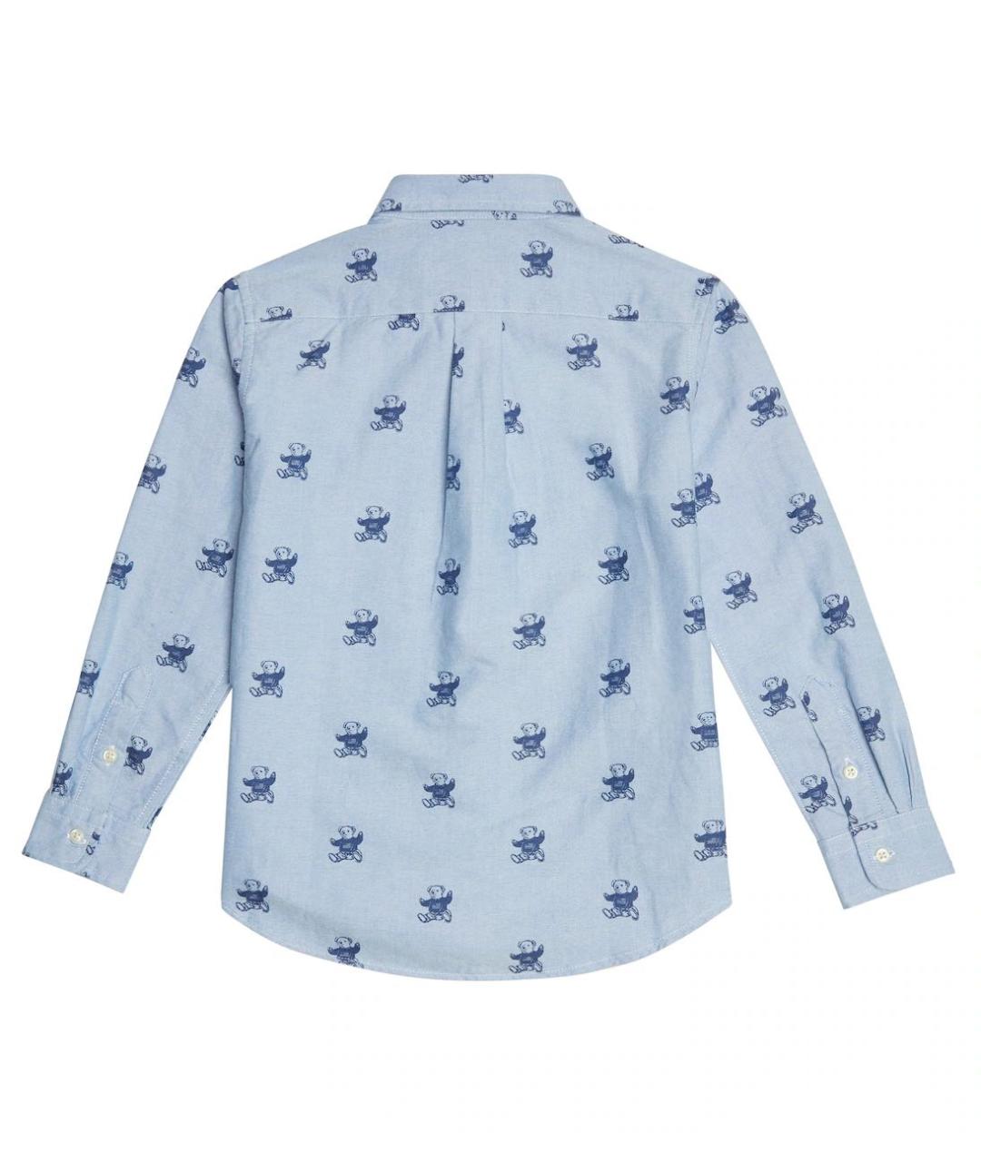 POLO RALPH LAUREN Голубая хлопковая детская рубашка, фото 2