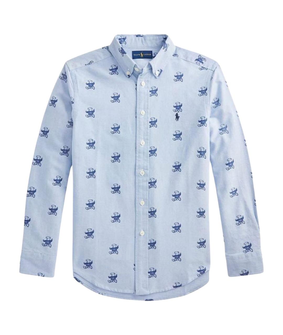 POLO RALPH LAUREN Голубая хлопковая детская рубашка, фото 1