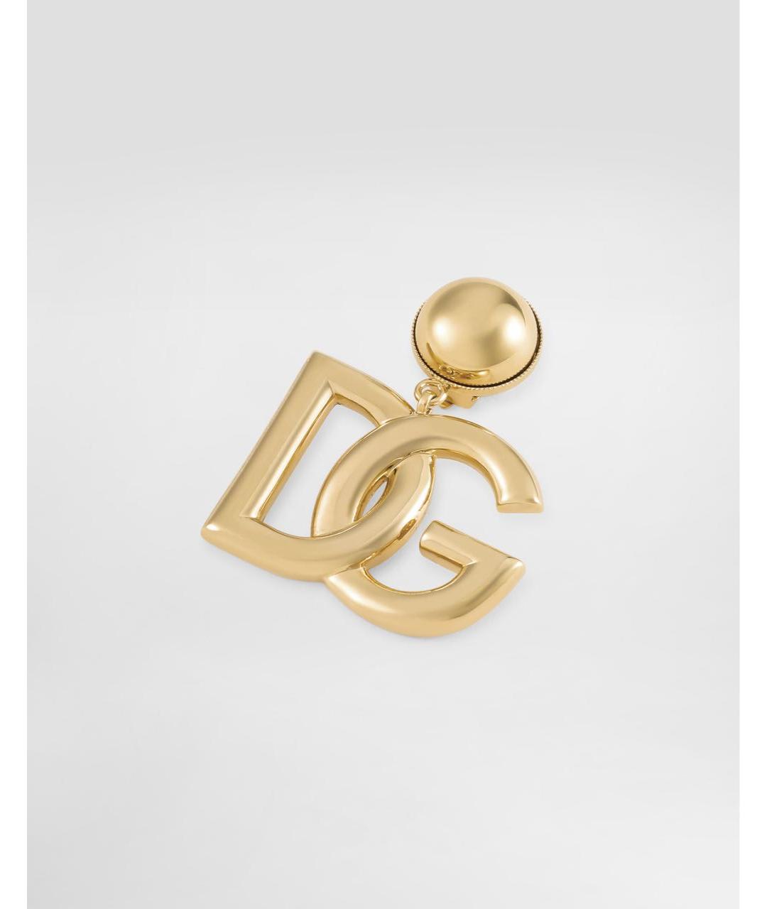 DOLCE&GABBANA Золотые металлические серьги, фото 2