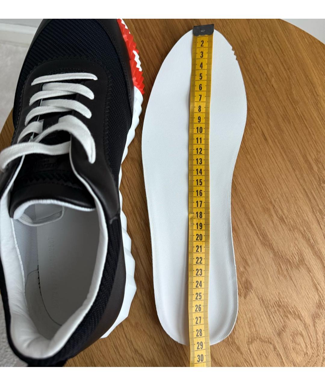 HERMES Черные кожаные низкие кроссовки / кеды, фото 7