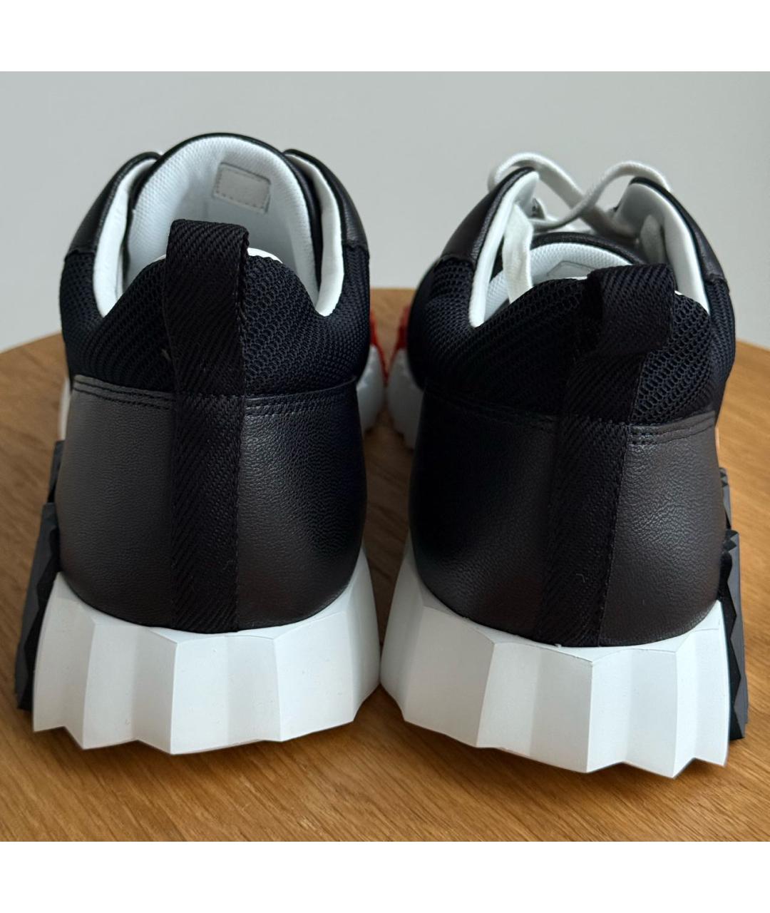 HERMES Черные кожаные низкие кроссовки / кеды, фото 4