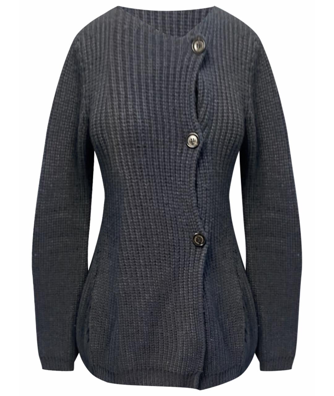 BRUNELLO CUCINELLI Антрацитовый кашемировый джемпер / свитер, фото 1