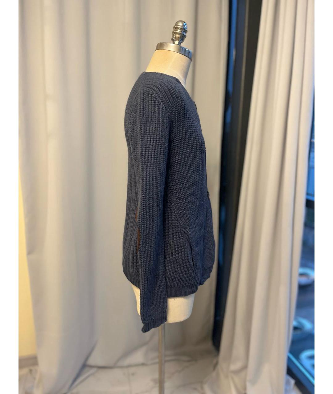 BRUNELLO CUCINELLI Антрацитовый кашемировый джемпер / свитер, фото 3