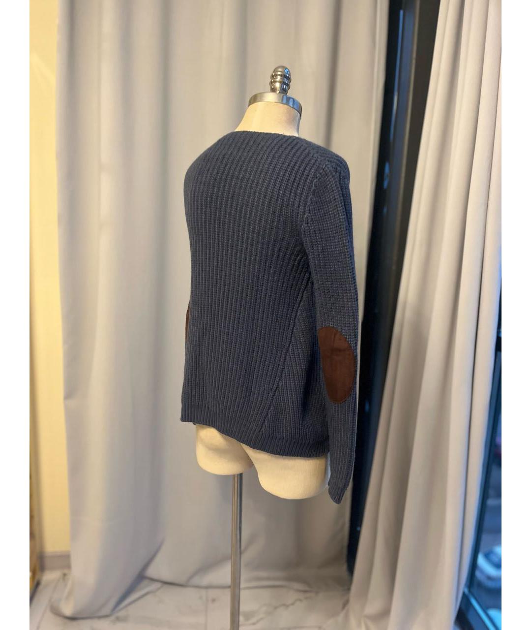 BRUNELLO CUCINELLI Антрацитовый кашемировый джемпер / свитер, фото 4