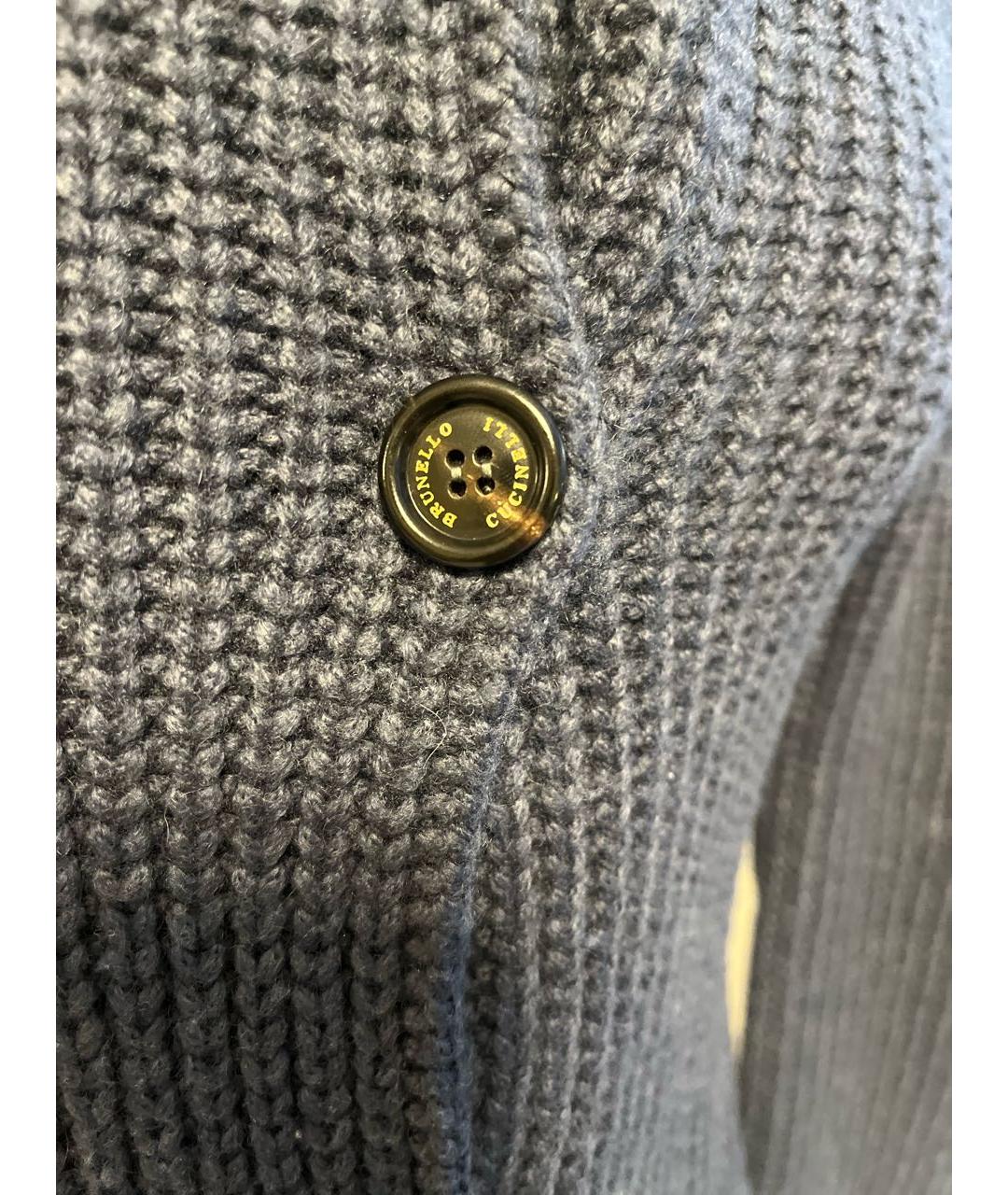 BRUNELLO CUCINELLI Антрацитовый кашемировый джемпер / свитер, фото 2