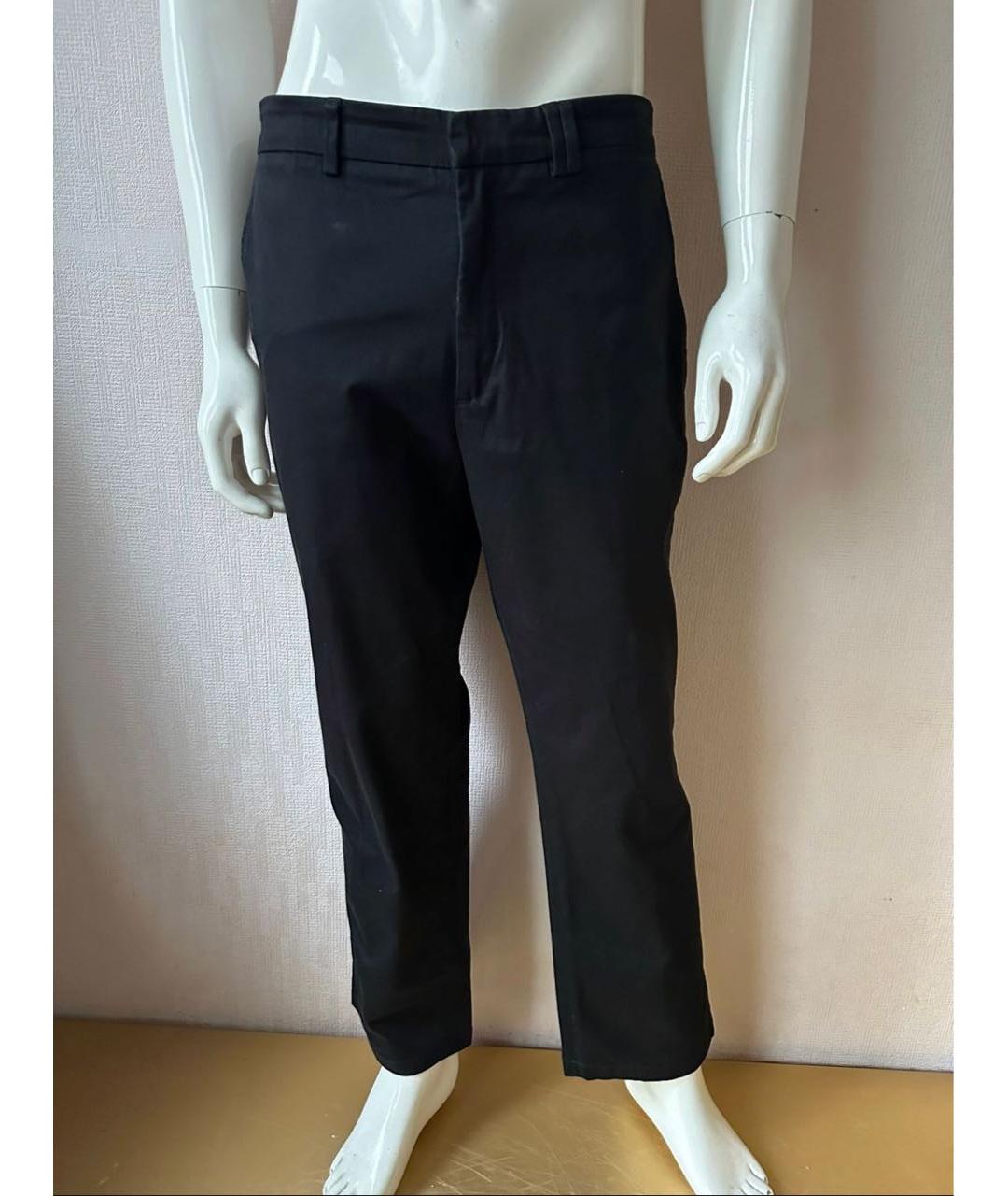 CALVIN KLEIN Черные хлопко-эластановые брюки чинос, фото 6