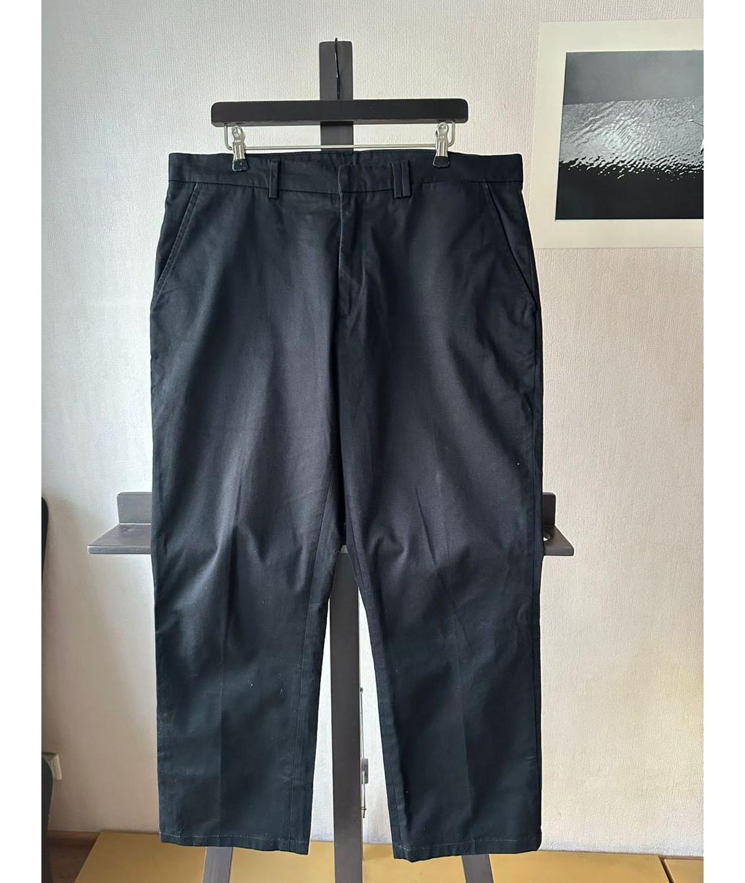 CALVIN KLEIN Черные хлопко-эластановые брюки чинос, фото 8