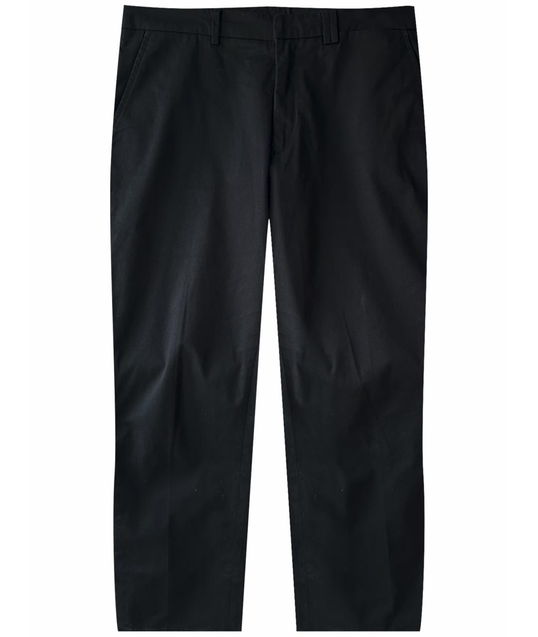 CALVIN KLEIN Черные хлопко-эластановые брюки чинос, фото 1