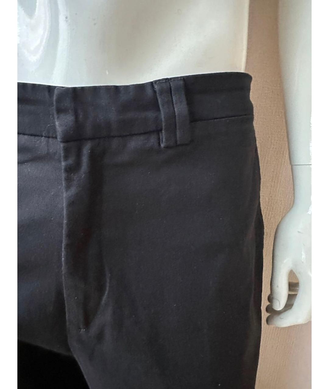 CALVIN KLEIN Черные хлопко-эластановые брюки чинос, фото 3