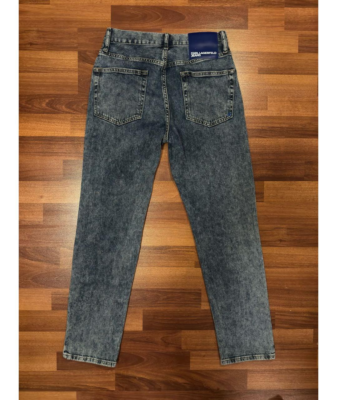 KARL LAGERFELD Темно-синие хлопко-эластановые джинсы скинни, фото 2
