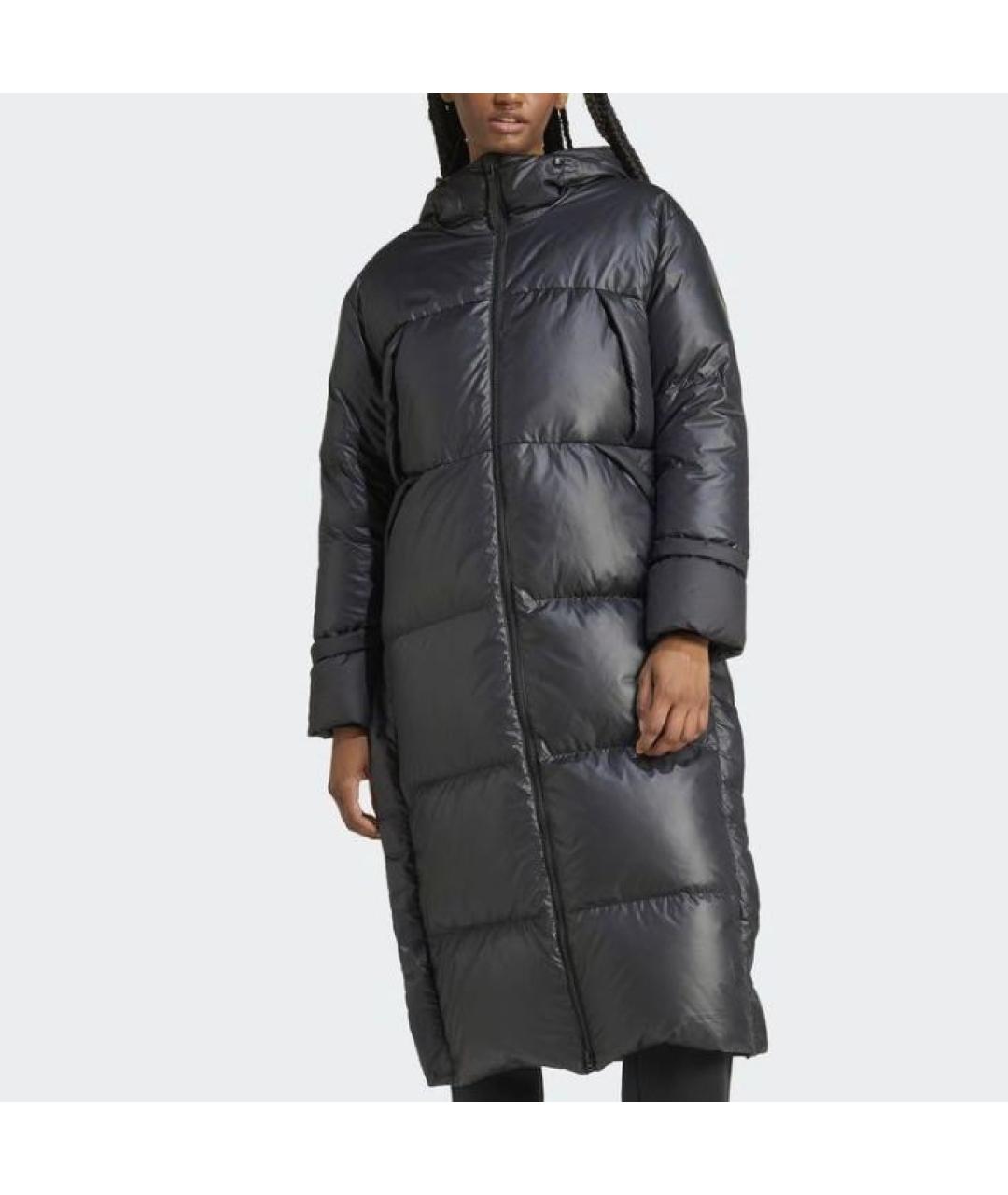 ADIDAS Черное полиэстеровое пальто, фото 2