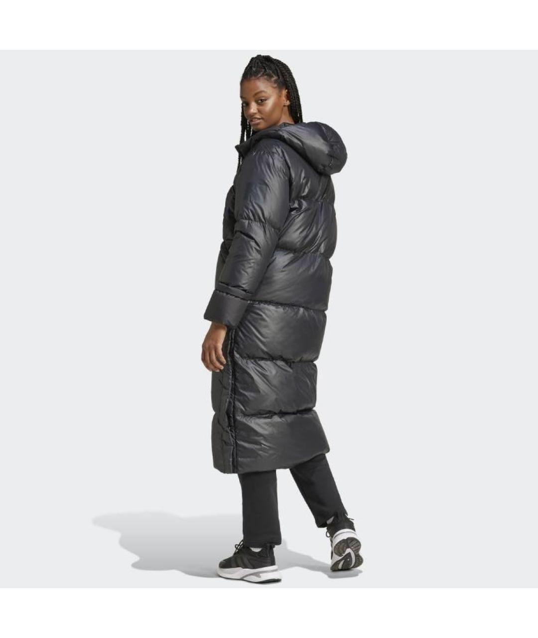 ADIDAS Черное полиэстеровое пальто, фото 3