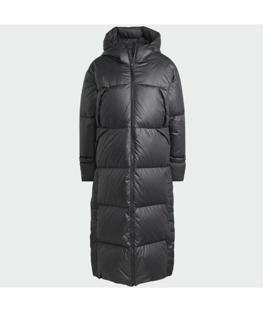 ADIDAS Черное полиэстеровое пальто, фото 7