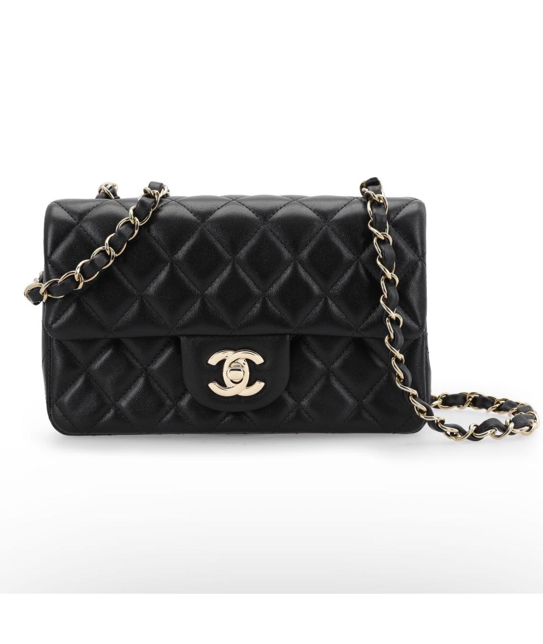 CHANEL Черная кожаная сумка через плечо, фото 9