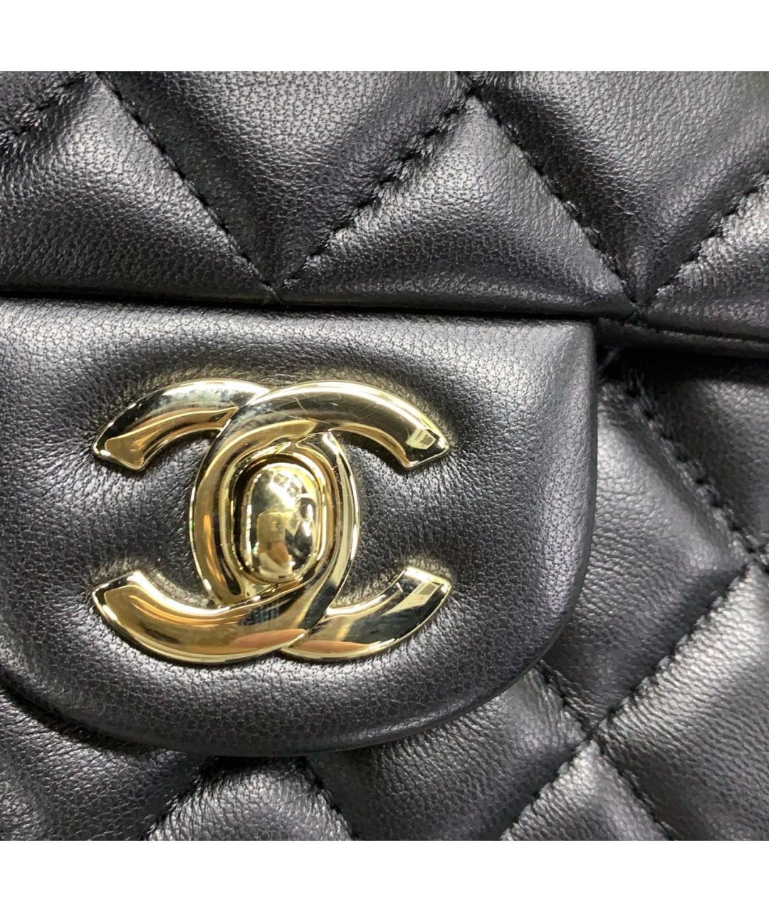 CHANEL Черная кожаная сумка через плечо, фото 8