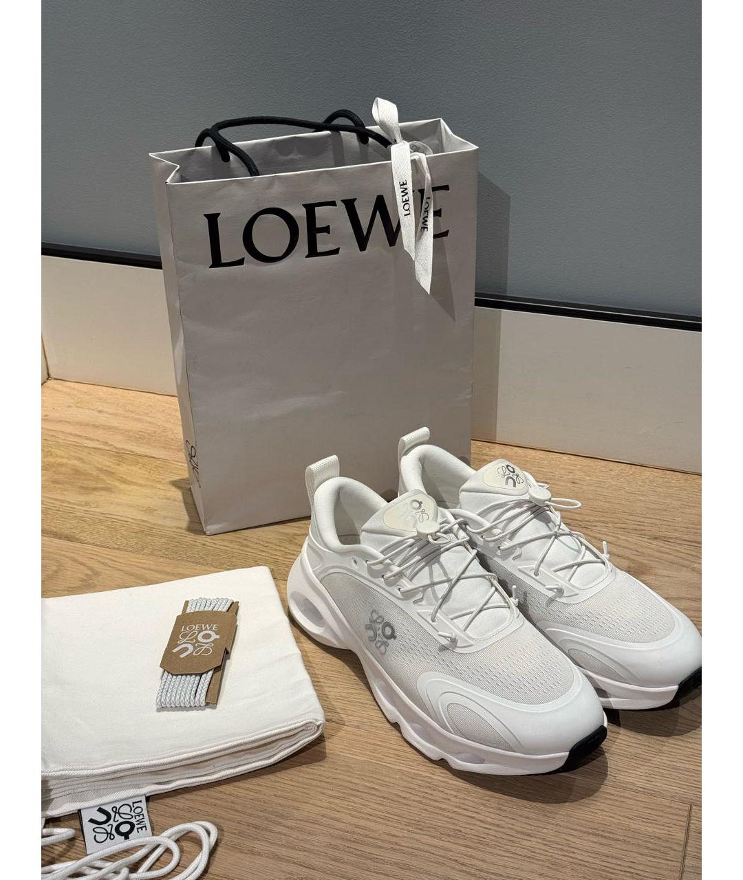 LOEWE Белые синтетические кроссовки, фото 4