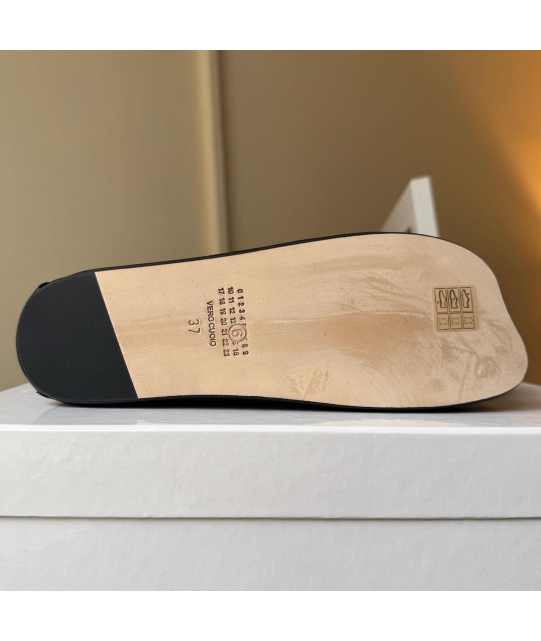 MAISON MARGIELA Черные кожаные лоферы, фото 6