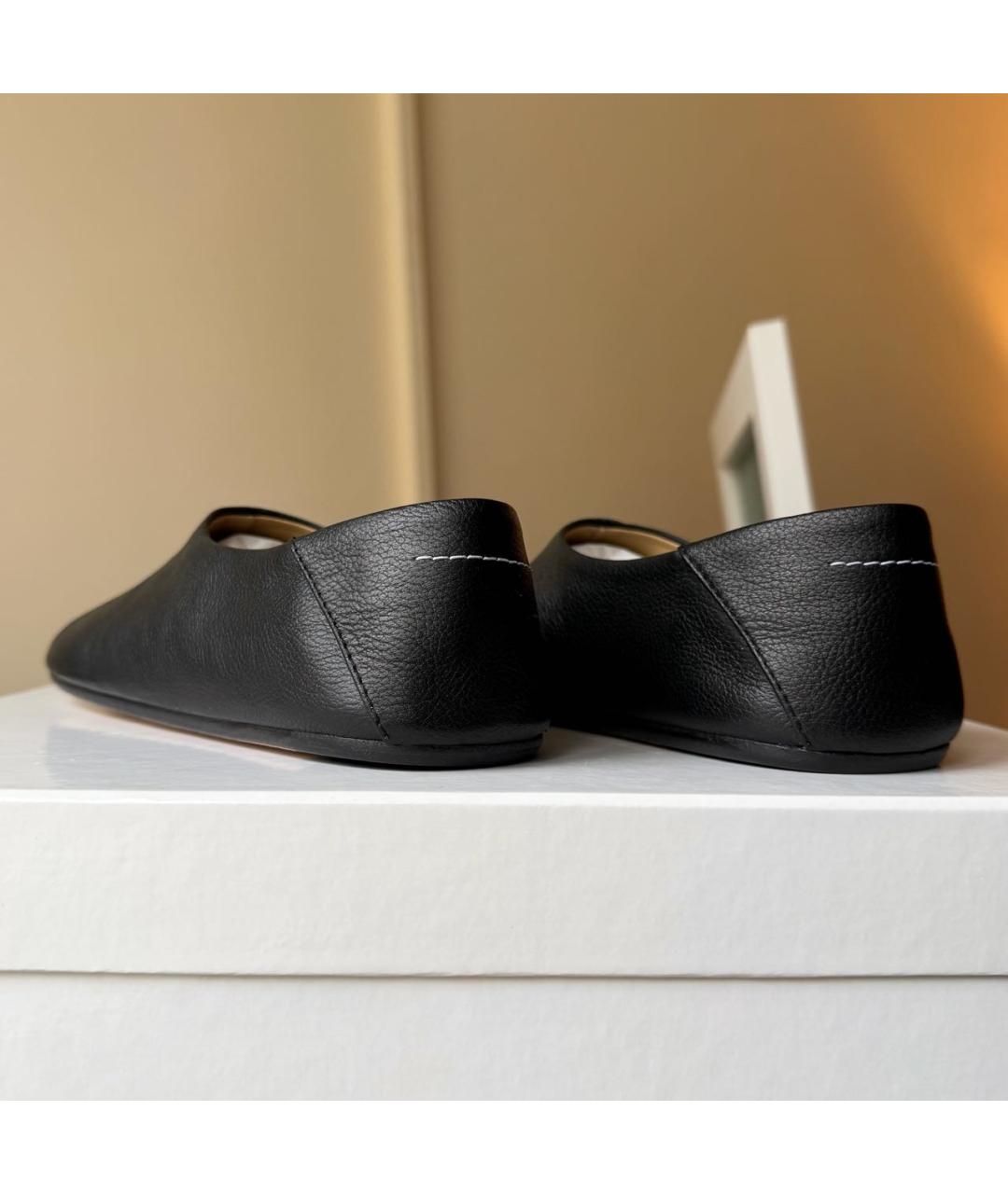 MAISON MARGIELA Черные кожаные лоферы, фото 4