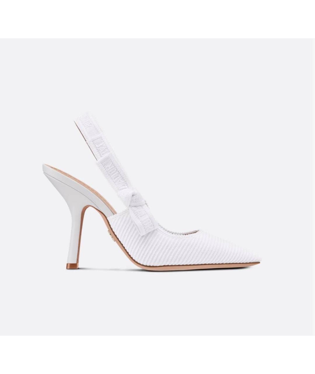 CHRISTIAN DIOR Белые текстильные туфли, фото 3