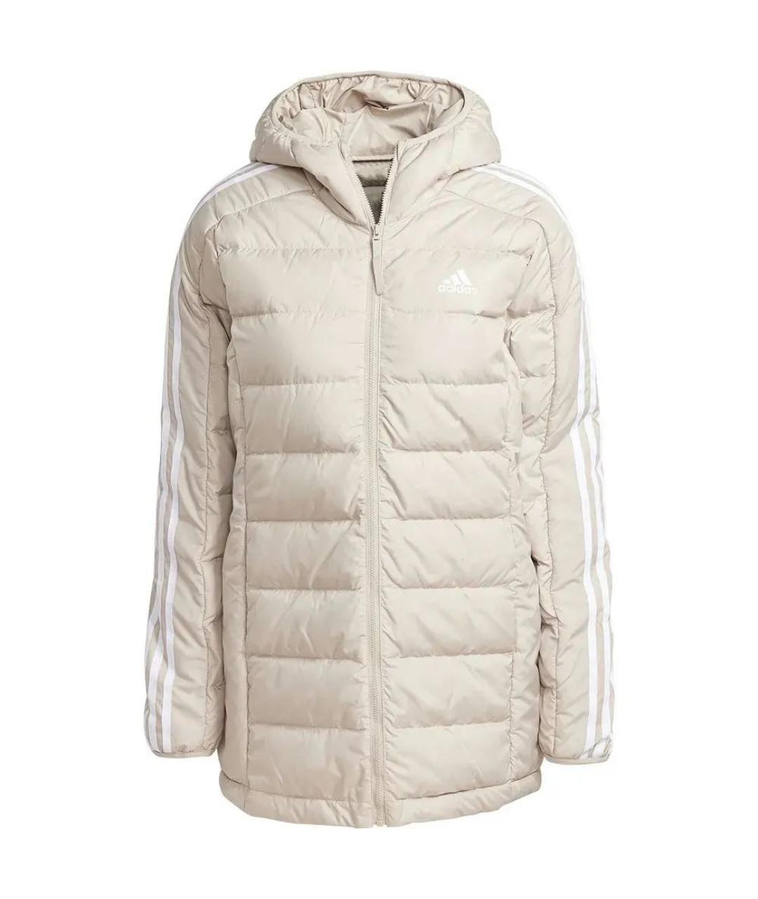 ADIDAS Бежевый полиэстеровый пуховик, фото 1