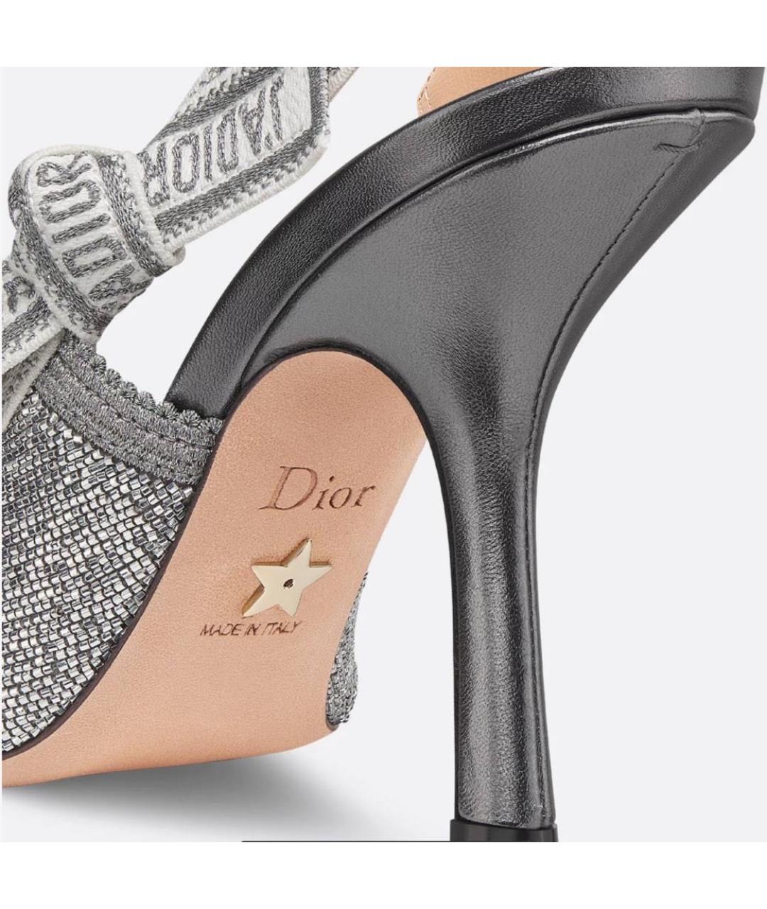 CHRISTIAN DIOR Серебряные туфли, фото 3