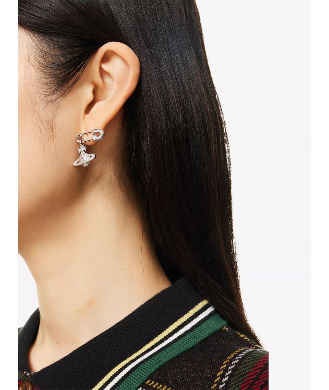 VIVIENNE WESTWOOD Серебряные латунные серьги, фото 2