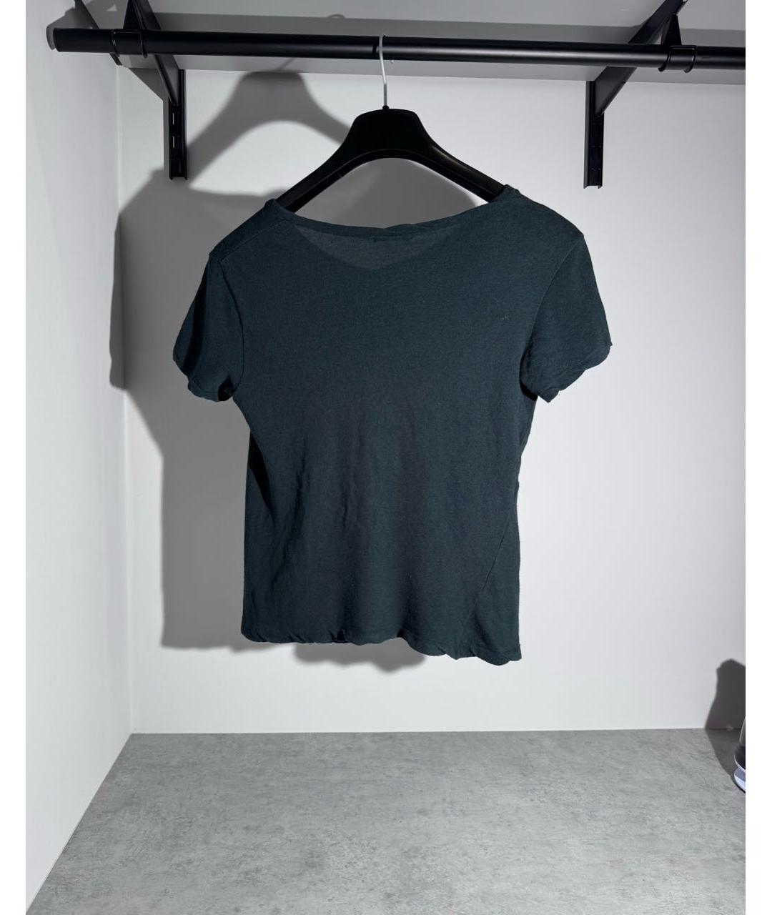 YOHJI YAMAMOTO Черная хлопковая футболка, фото 2