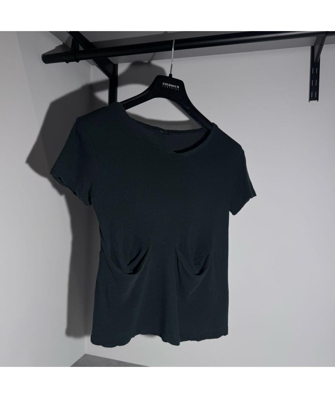 YOHJI YAMAMOTO Черная хлопковая футболка, фото 3