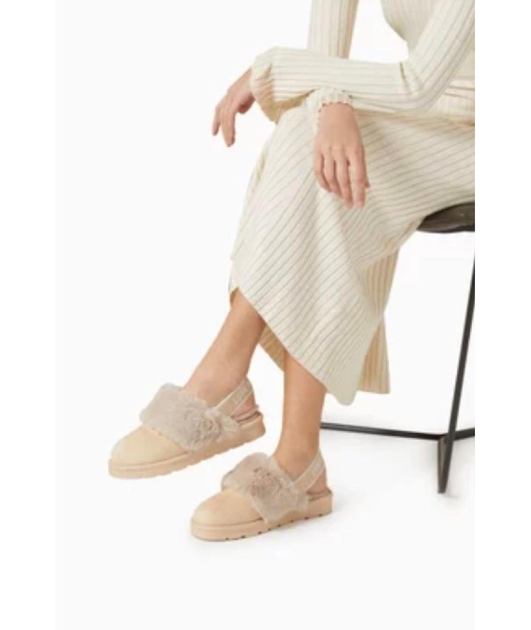 LOVE MOSCHINO Бежевые мюли, фото 4