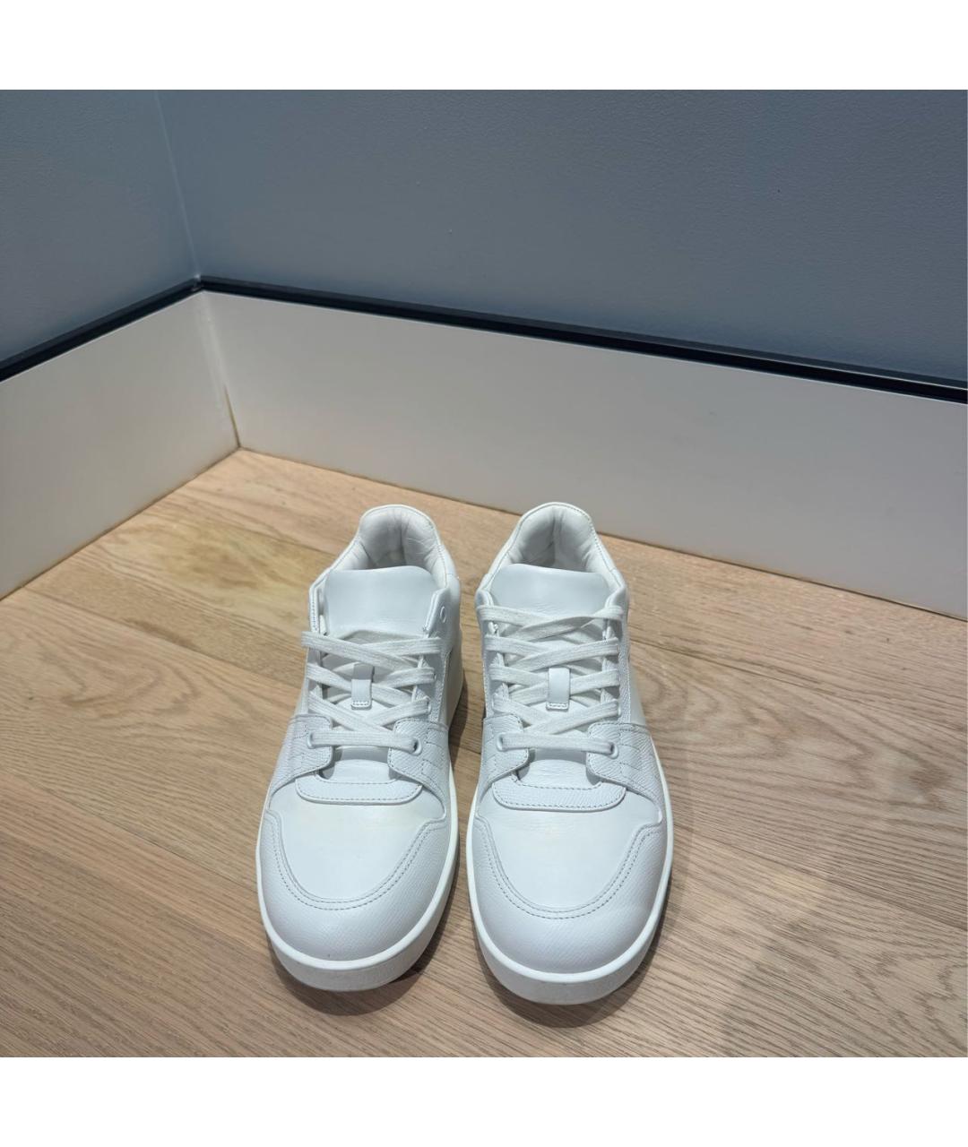 HERMES Белые кожаные кеды, фото 2