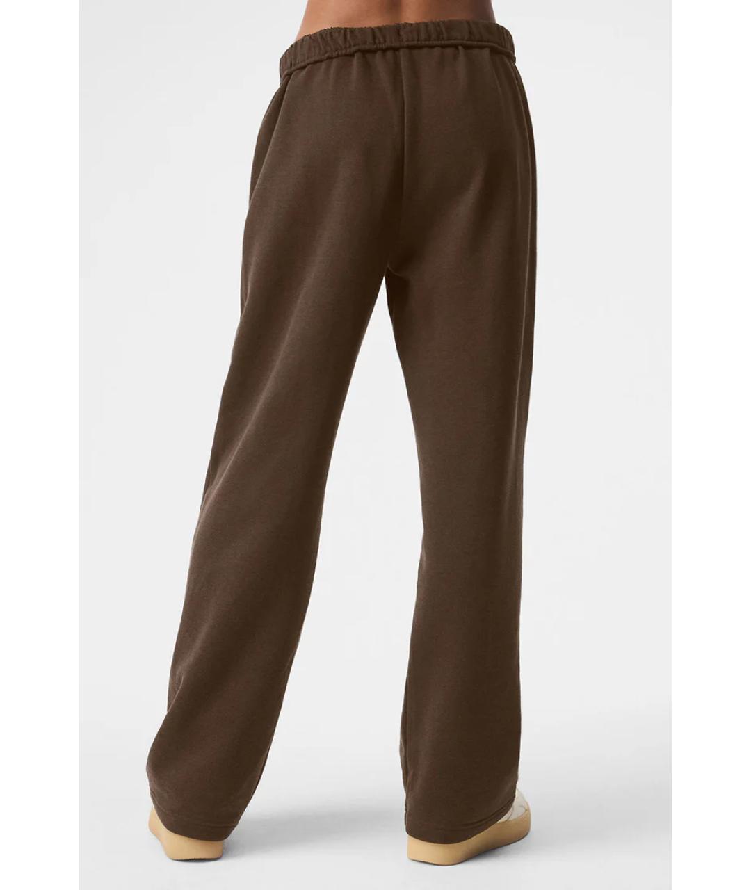 ALO YOGA Коричневые хлопковые спортивные брюки и шорты, фото 4