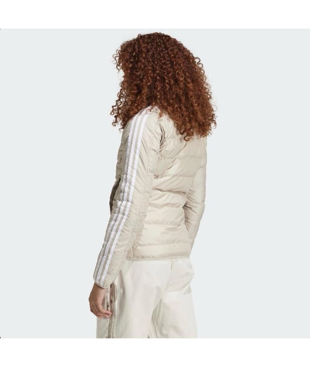 ADIDAS Бежевый полиэстеровый пуховик, фото 4