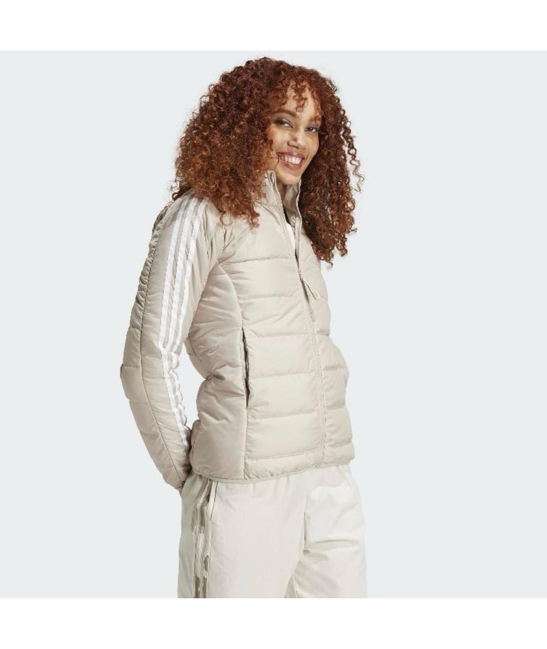 ADIDAS Бежевый полиэстеровый пуховик, фото 3
