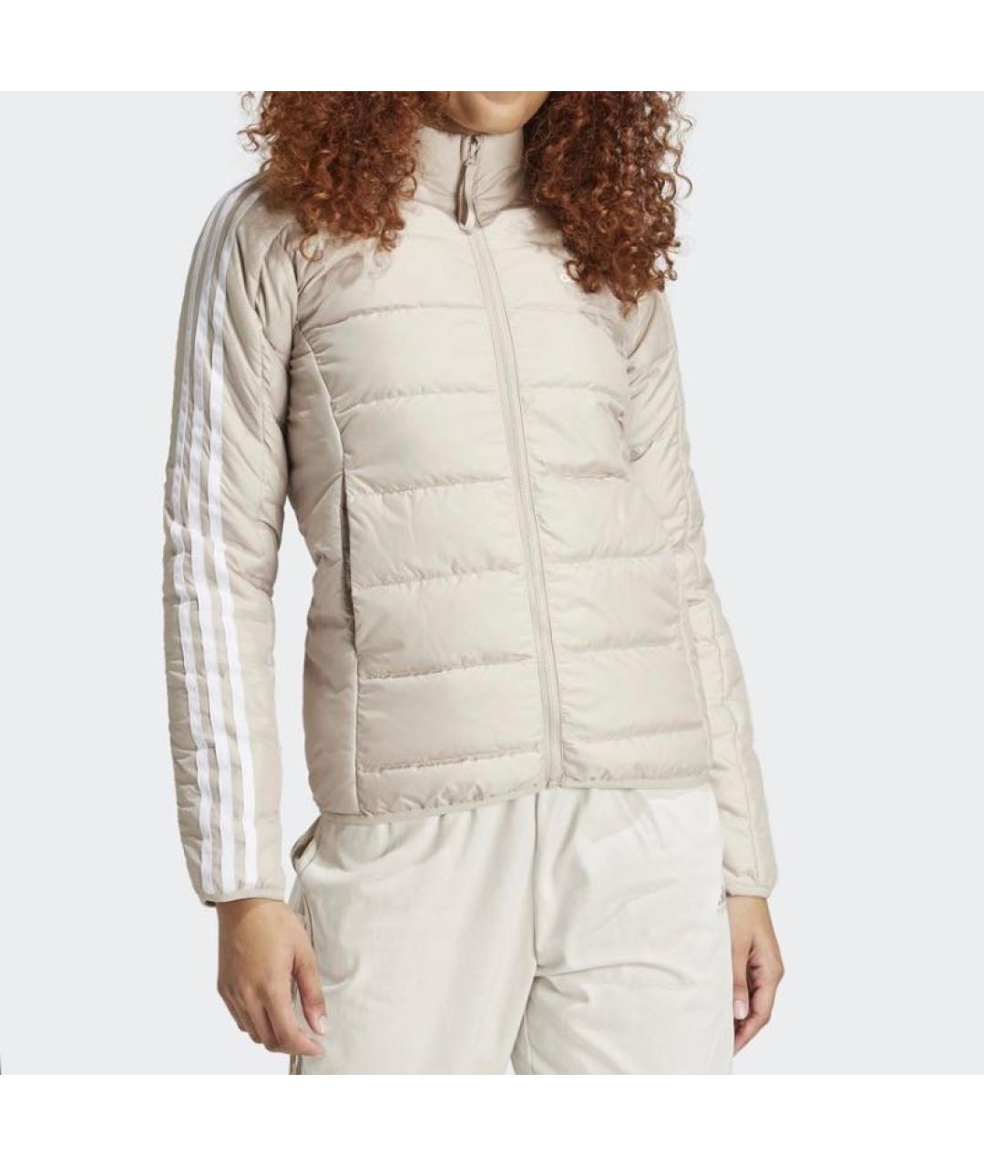 ADIDAS Бежевый полиэстеровый пуховик, фото 2