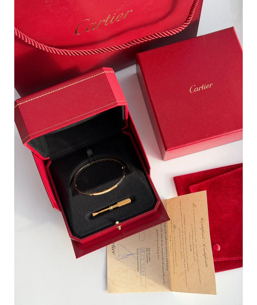 CARTIER Желтый браслет из желтого золота, фото 2