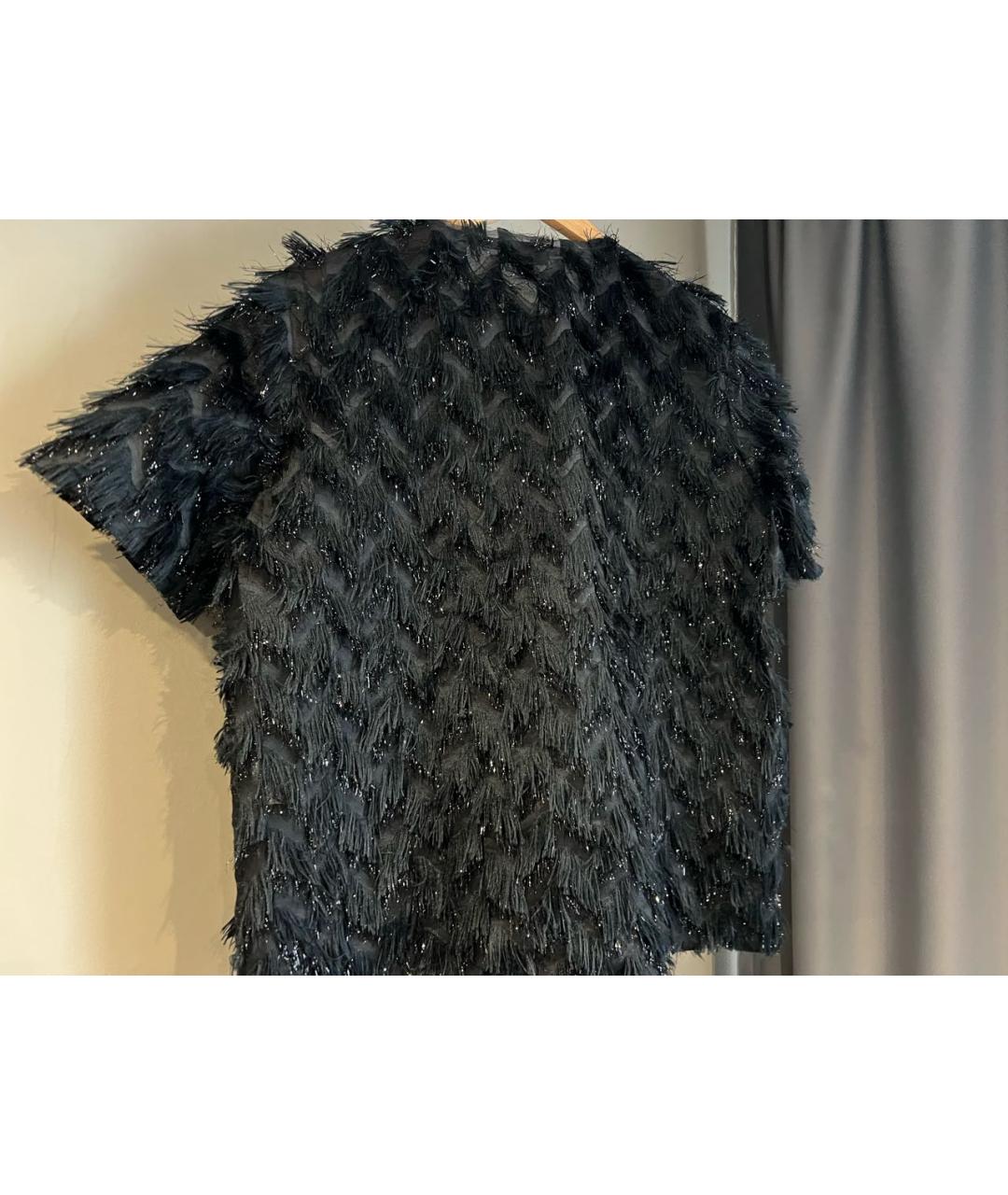 LANVIN Черная шелковая блузы, фото 5