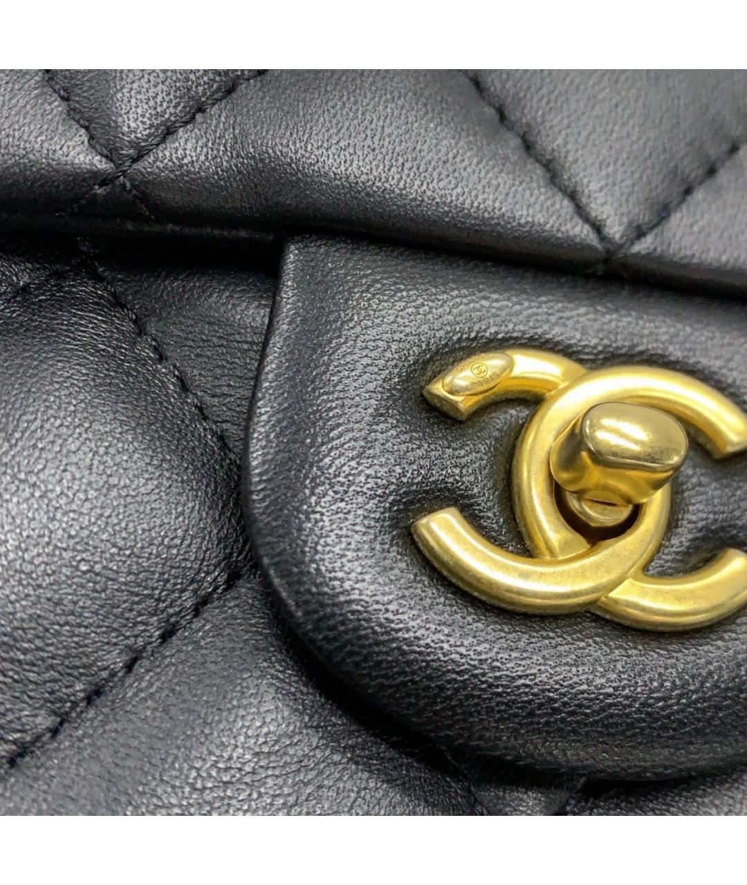 CHANEL Черная кожаная сумка через плечо, фото 6