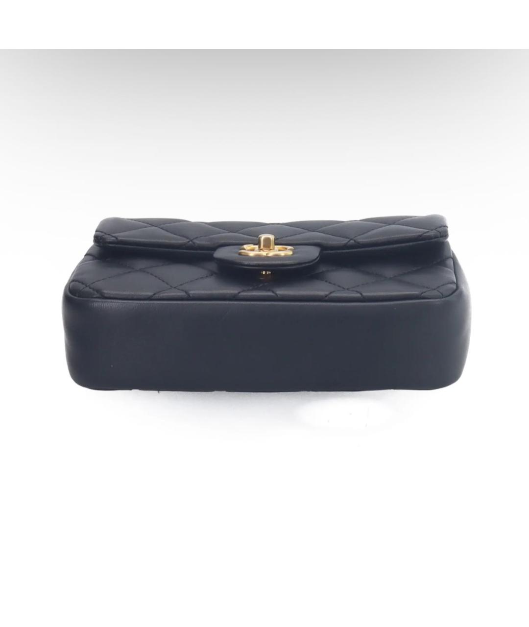 CHANEL Черная кожаная сумка через плечо, фото 5