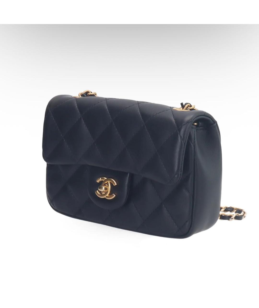 CHANEL Черная кожаная сумка через плечо, фото 4